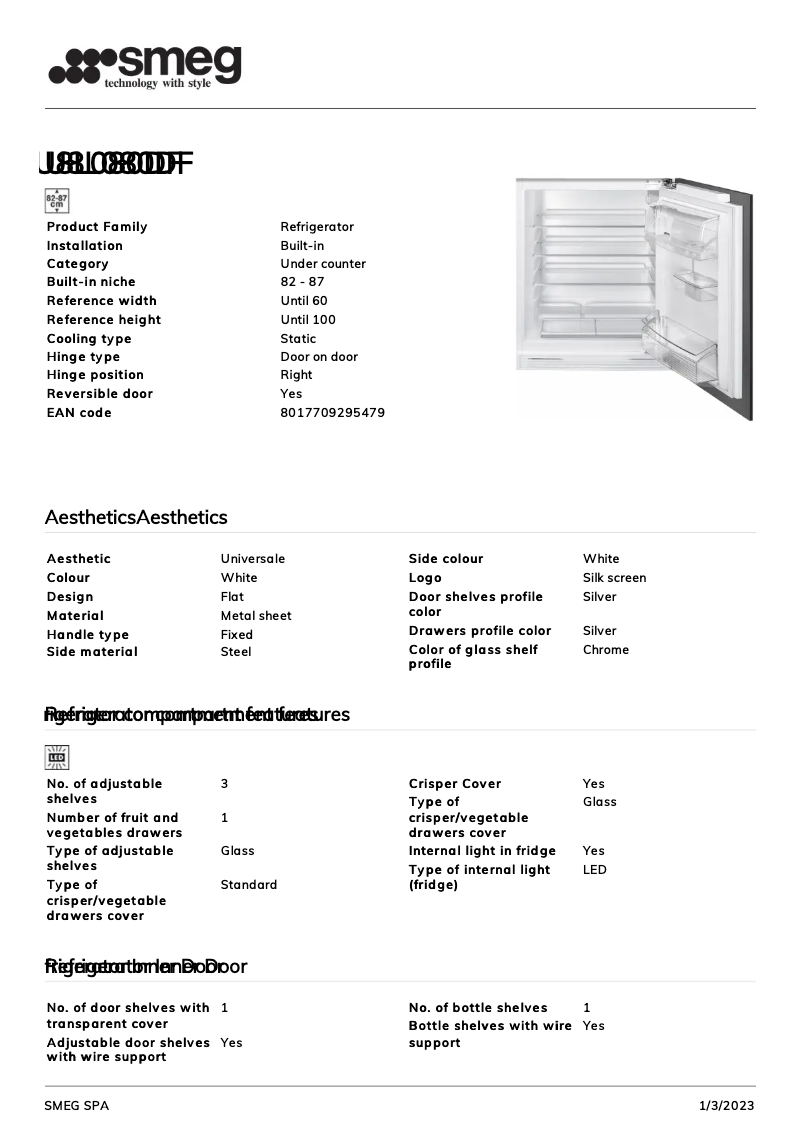 Page n°1 - Brochure Smeg U8L080DF