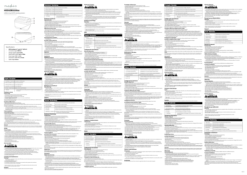 Page 1 de la notice Manuel utilisateur Nedis HDDUDB3200BK