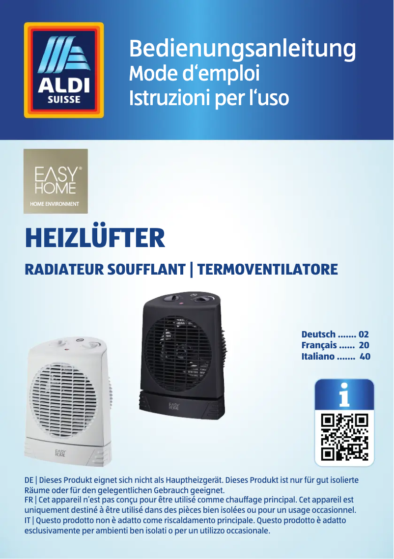 Page n°1 - Manuel utilisateur Easy Home GT-HLb-01