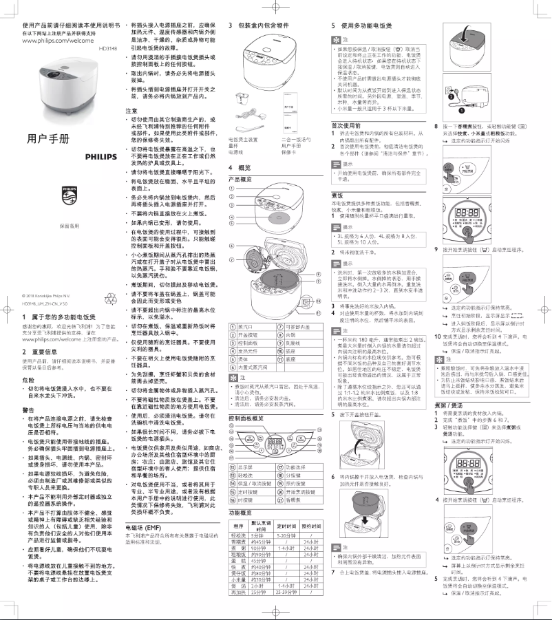 Página 1 del manual Manual de usuario Philips Daily Collection HD3148