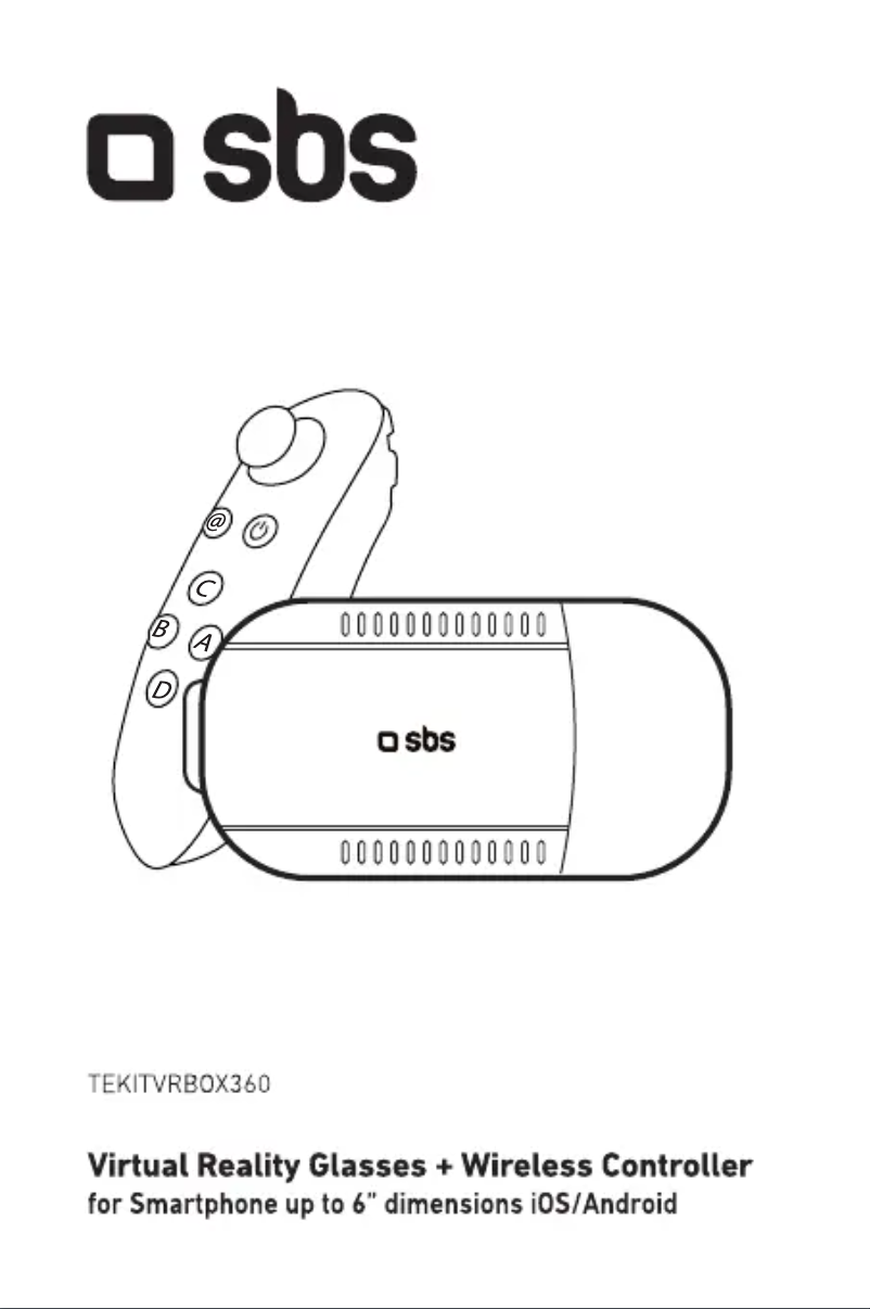 Page 1 de la notice Manuel utilisateur SBS Virtual reality glasses