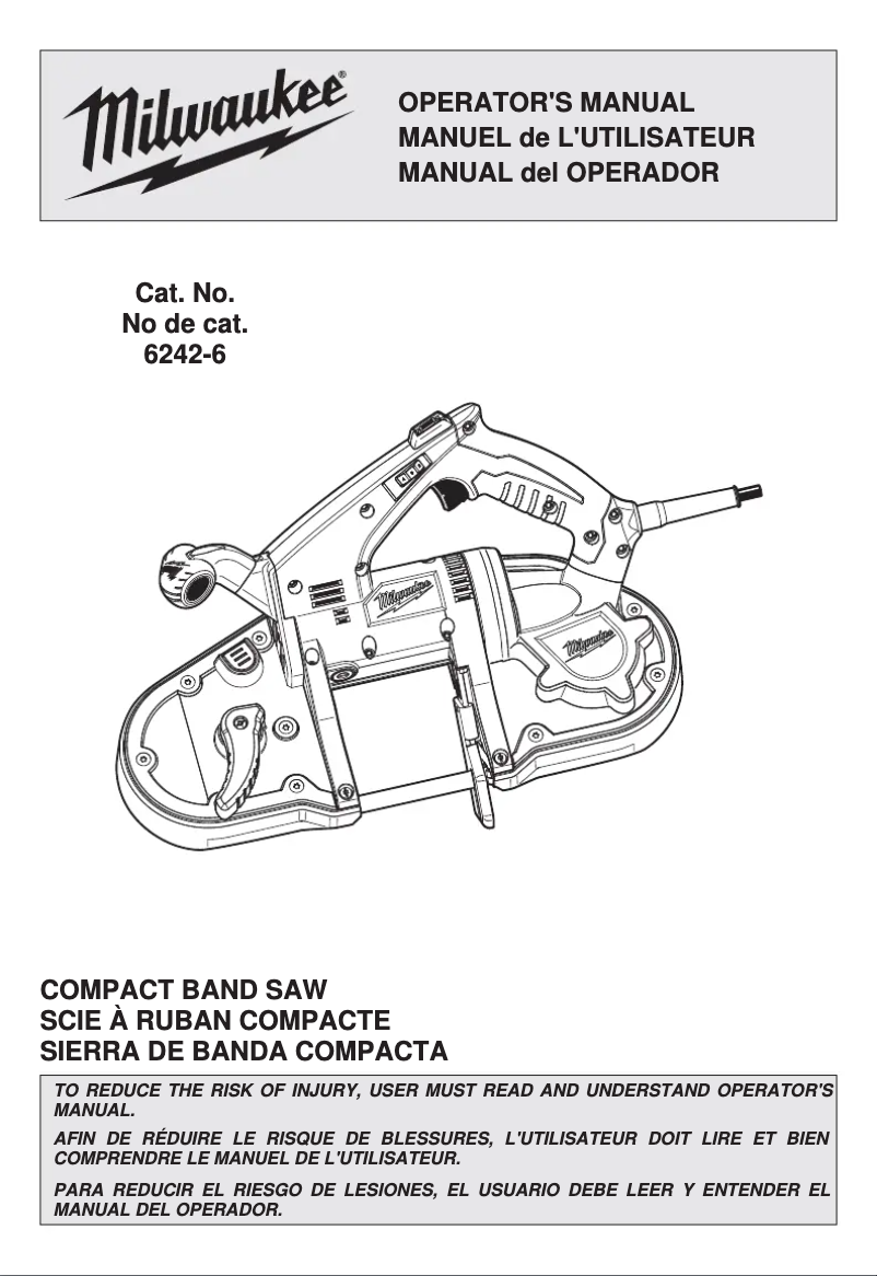 Page 1 de la notice Manuel utilisateur Milwaukee 6242-6