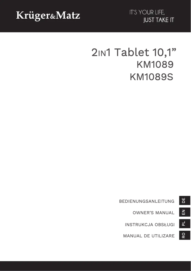 Image de la première page du manuel de l'appareil KM1089