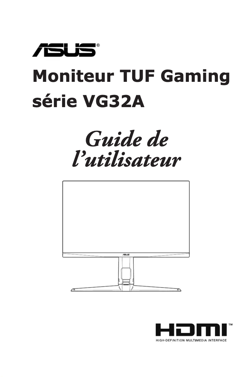 Page 1 de la notice Manuel utilisateur Asus TUF Gaming VG32A