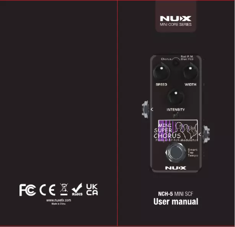 Página 1 del manual Manual de usuario NUX Mini SCF