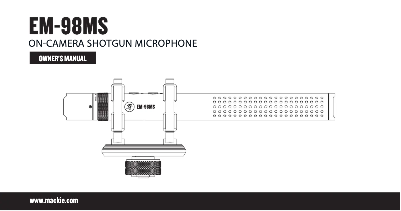 Page n°1 - Manuel utilisateur Mackie EM-98MS