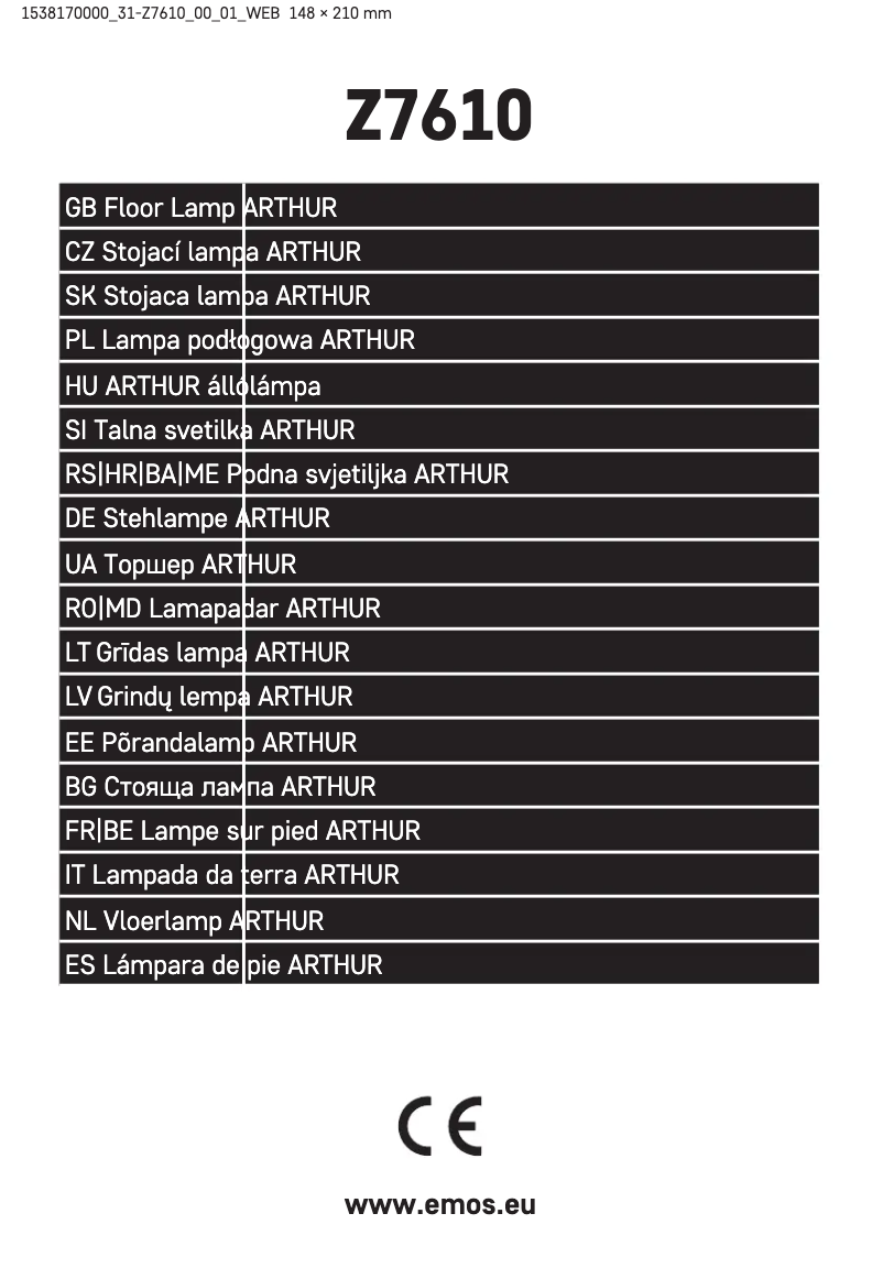 Image de la première page du manuel de l'appareil Z7610