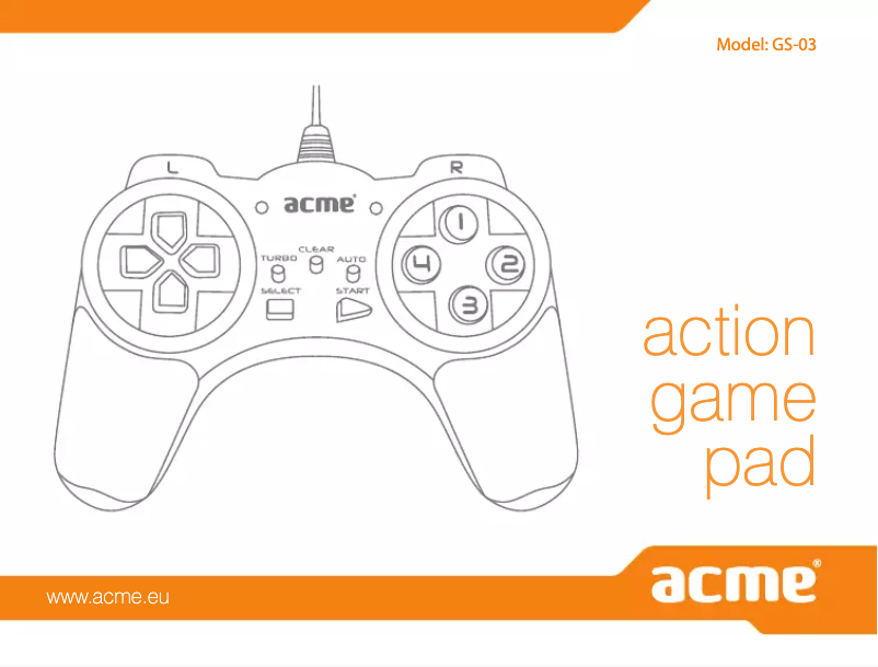 Page 1 de la notice Manuel utilisateur Acme Made GS03