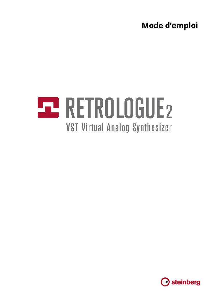 Image de la première page du manuel de l'appareil Retrologue 2