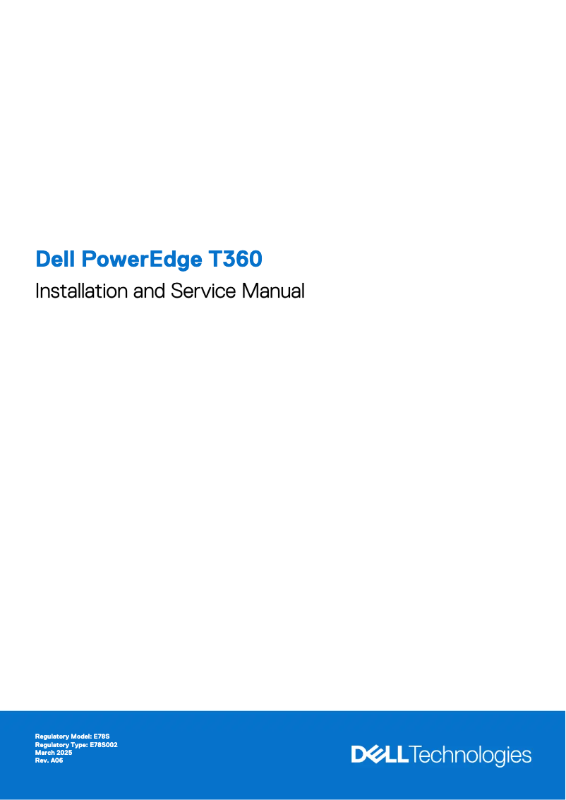 Page 1 de la notice Manuel utilisateur Dell PowerEdge T360