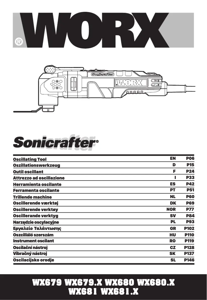 Page n°1 - Manuel utilisateur Worx WX681