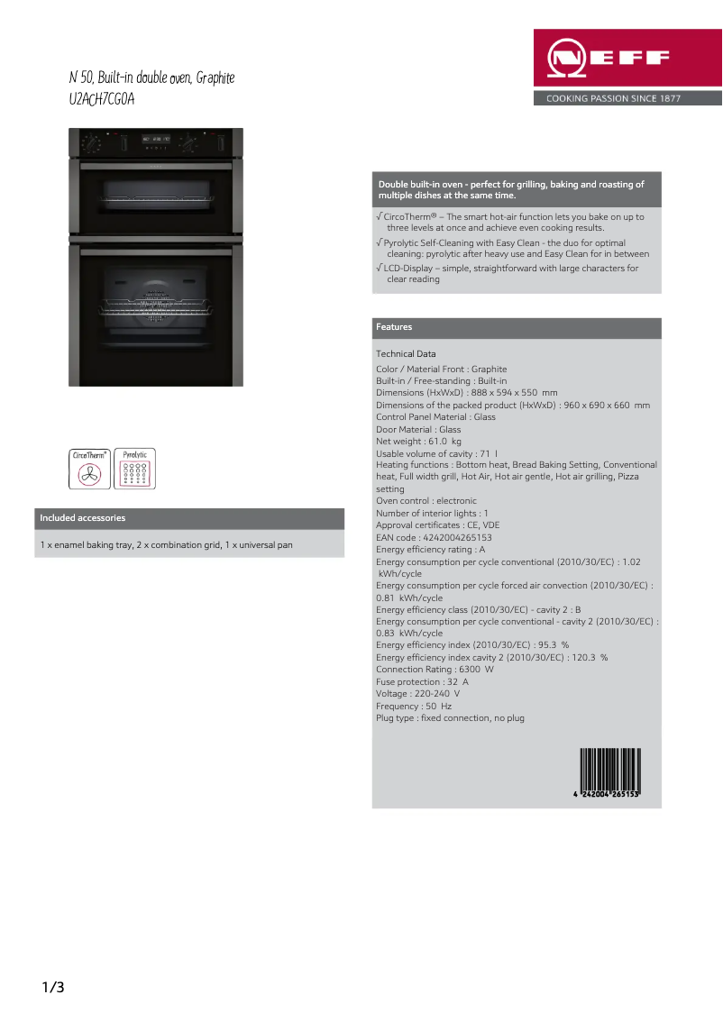 Image de la première page du manuel de l'appareil U2ACH7CG0A