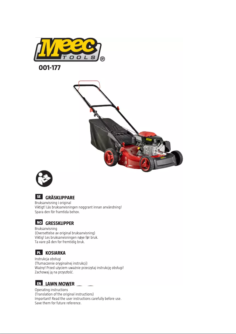 Page n°1 - Manuel utilisateur Meec Tools 001-177