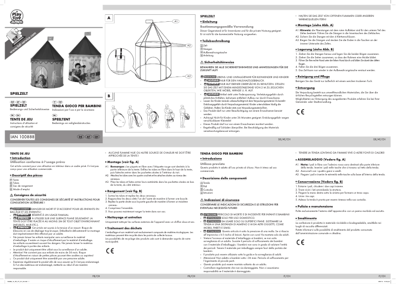Page 1 de la notice Manuel utilisateur Playtive IAN 100888