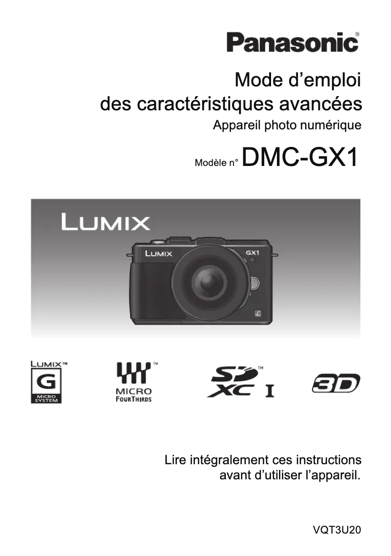 Imagen de la primera página del manual del dispositivo Lumix DMC-GX1