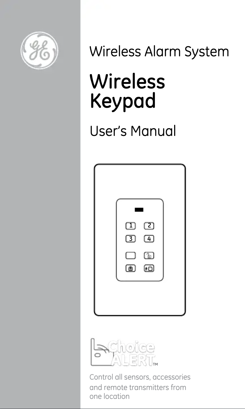 Page n°1 - Manuel utilisateur GE Choice Alert Wireless Keypad 45146