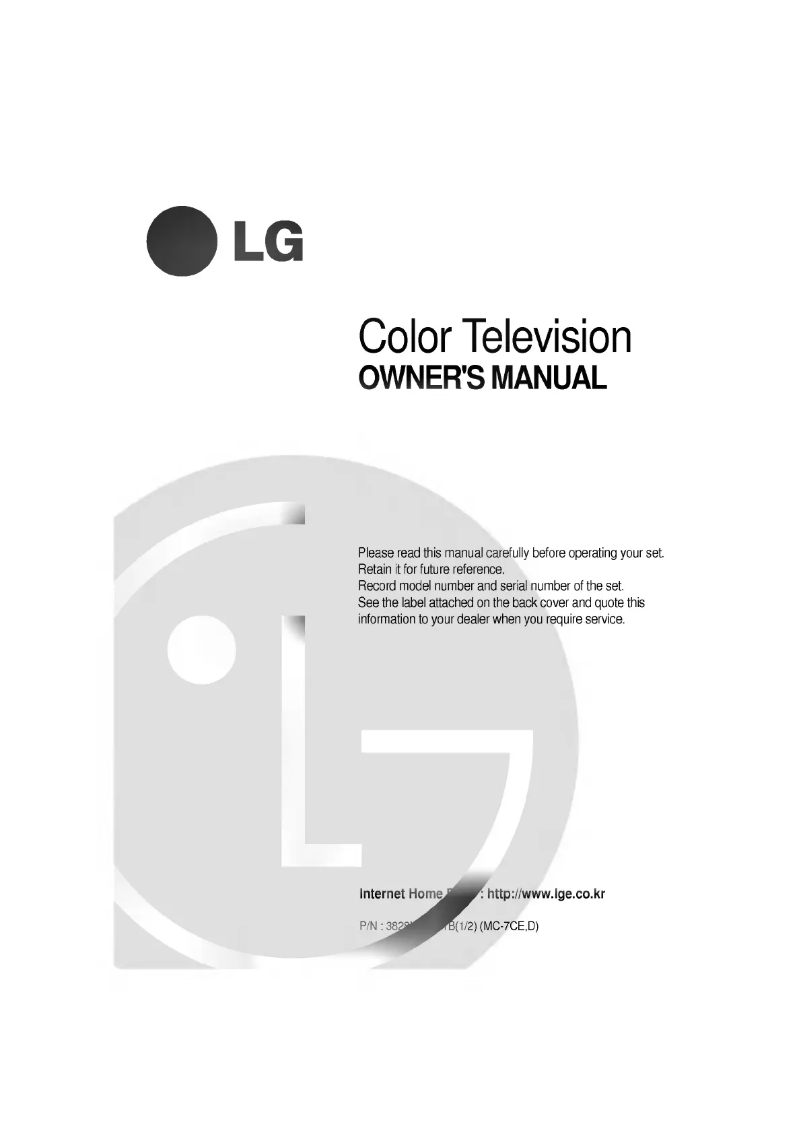 Página 1 del manual Manual de usuario LG CP-29K40