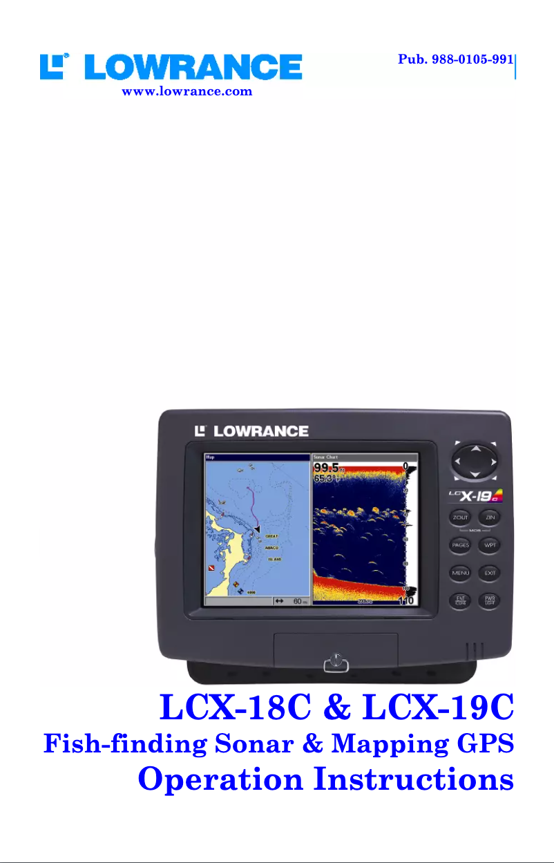 Page 1 de la notice Manuel utilisateur Lowrance LCX-19C