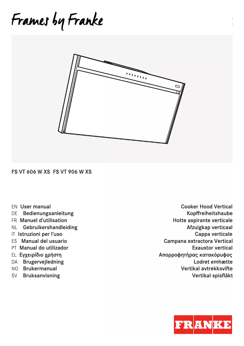 Page n°1 - Manuel utilisateur Franke FS VT 906 W XS BK