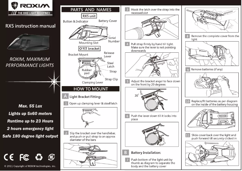 Page n°1 - Manuel utilisateur Roxim RX5