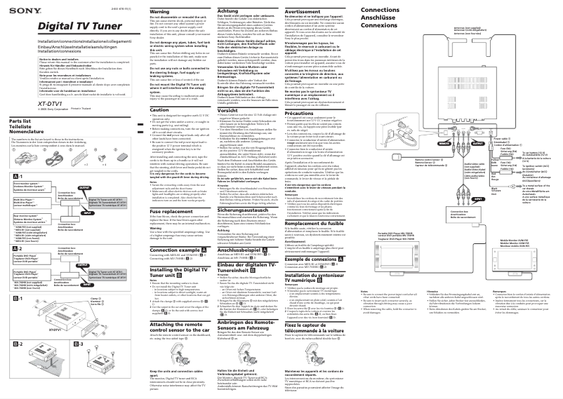 Image de la première page du manuel de l'appareil XT-DTV1