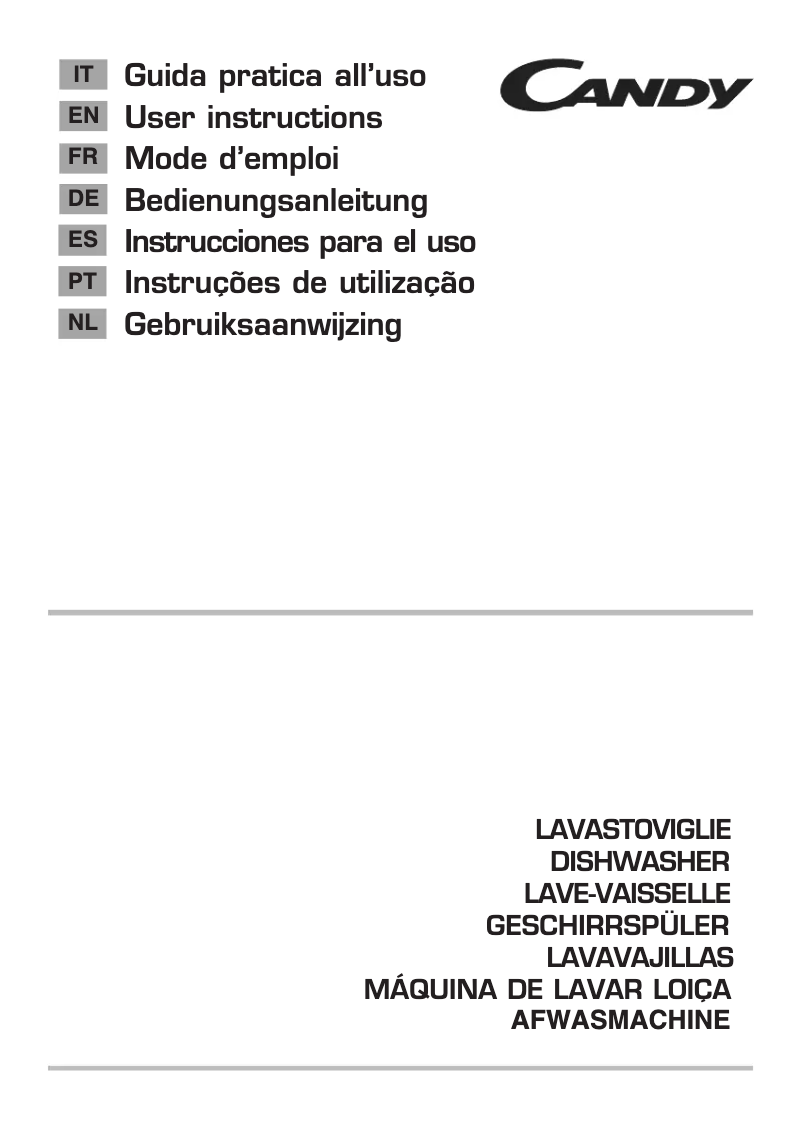 Page 1 de la notice Manuel utilisateur Candy CDI 1DS63