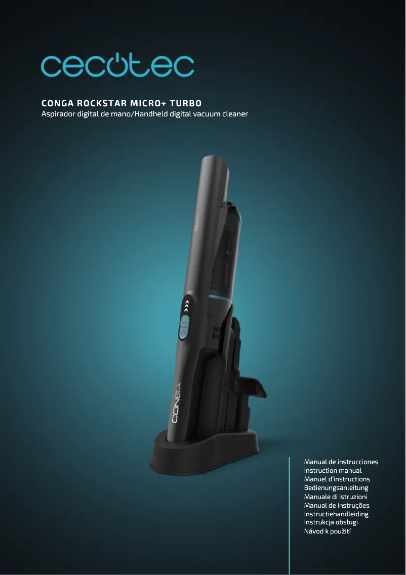 Image de la première page du manuel de l'appareil Conga Rockstar Micro+ Turbo