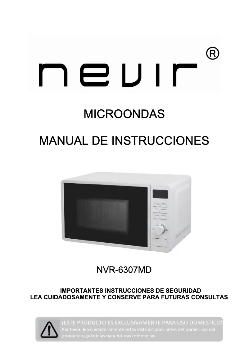 Página 1 del manual Manual de usuario Nevir NVR-6307MD
