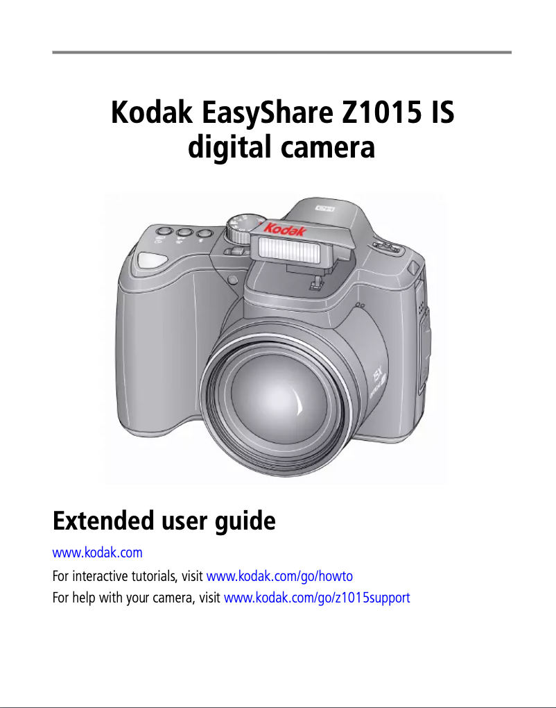 Page 1 de la notice Manuel utilisateur Kodak EasyShare Z1015 IS