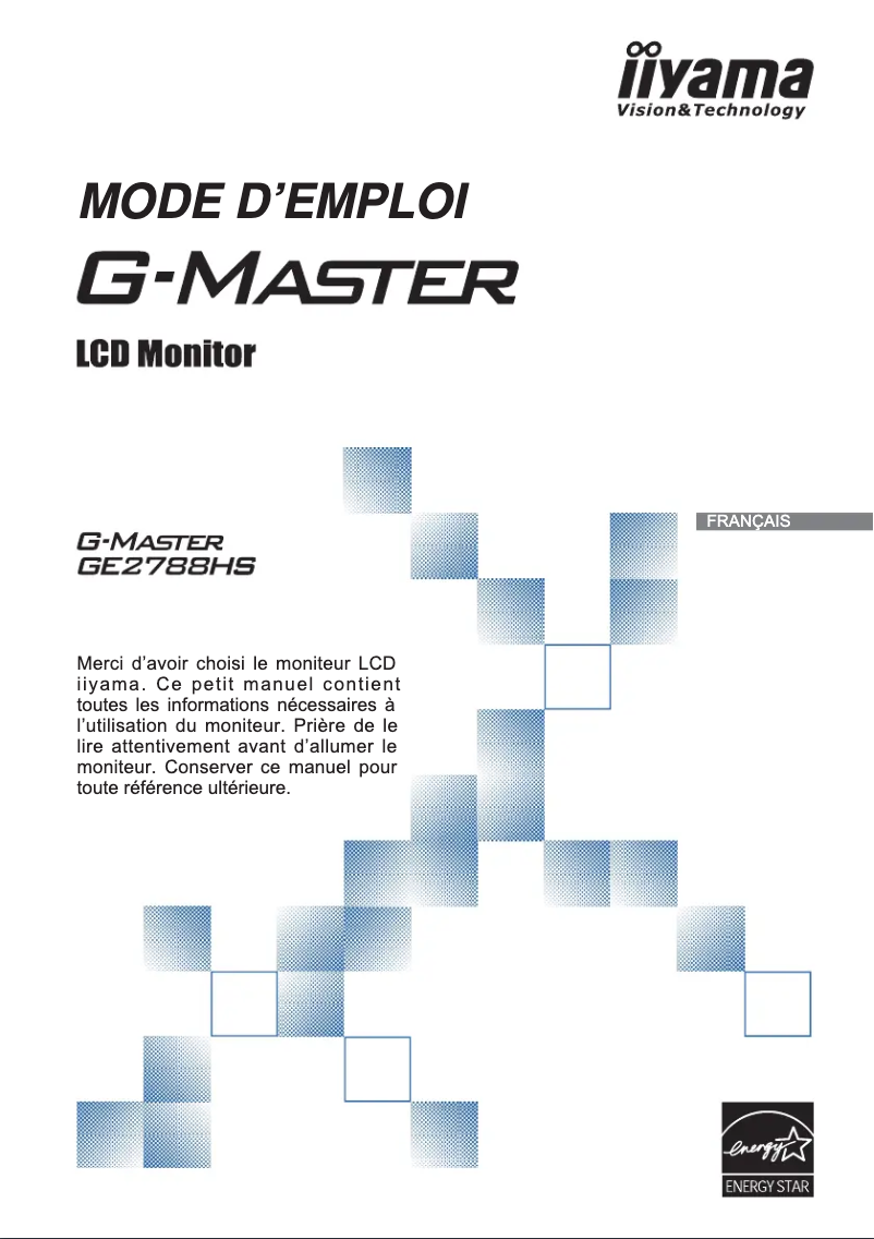Image de la première page du manuel de l'appareil G-MASTER GE2788HS-B2