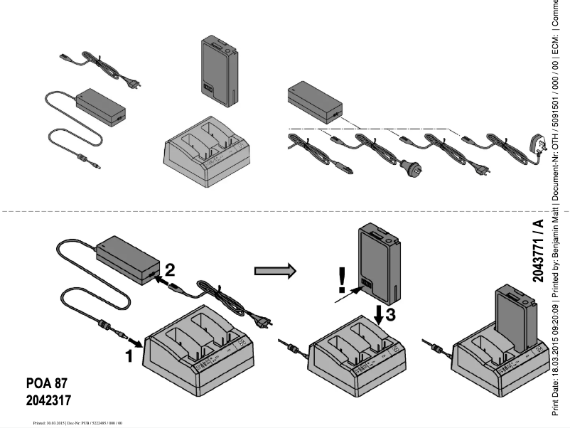 Image de la première page du manuel de l'appareil POA 87