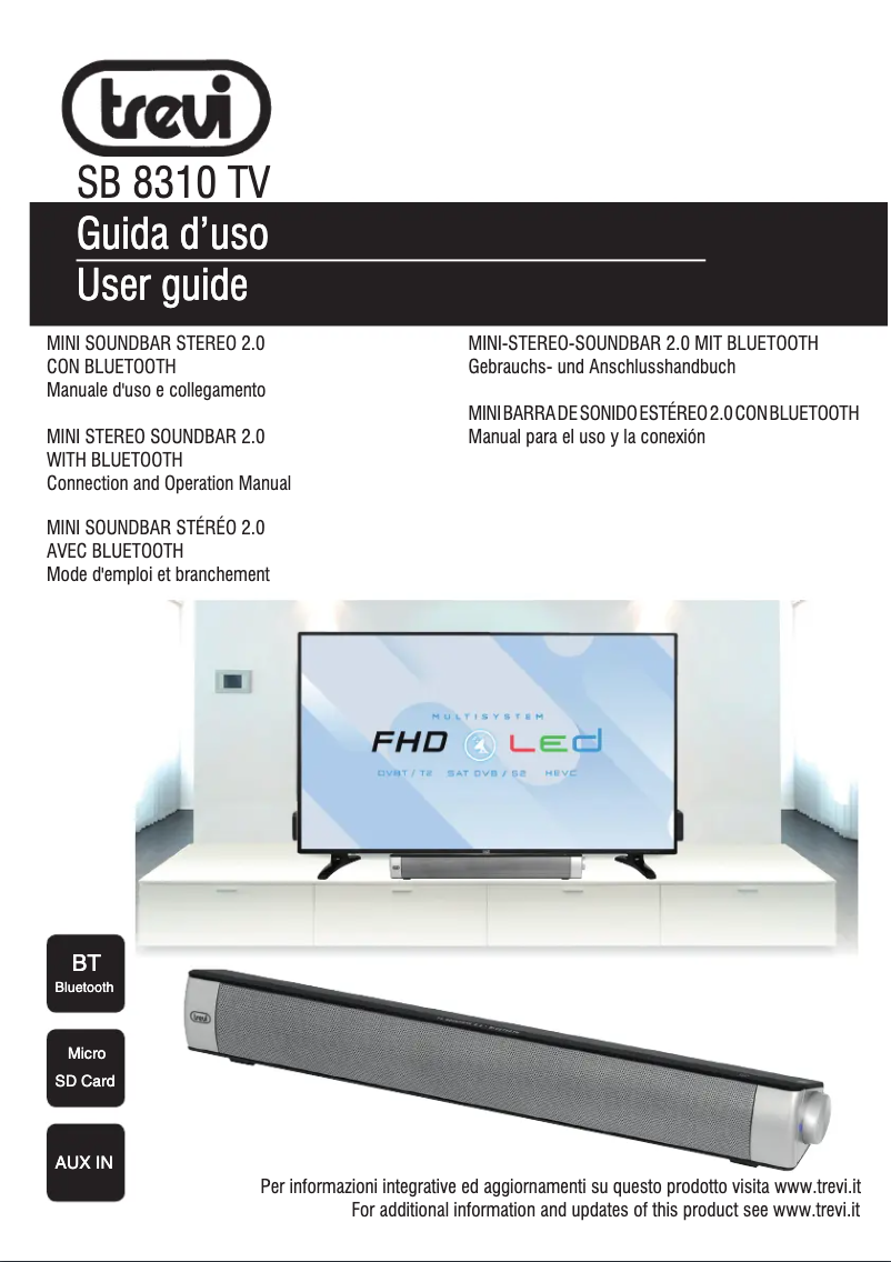 Page n°1 - Manuel utilisateur Trevi SB 8310 TV