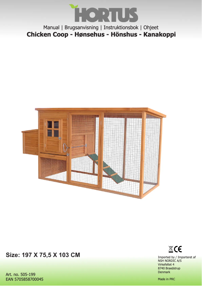 Page 1 de la notice Manuel utilisateur Hortus 505-199