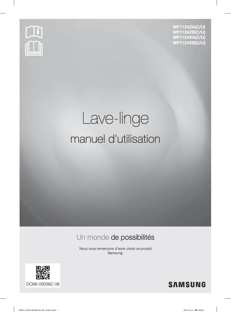 Page 1 de la notice Manuel utilisateur Samsung WF1124XAU