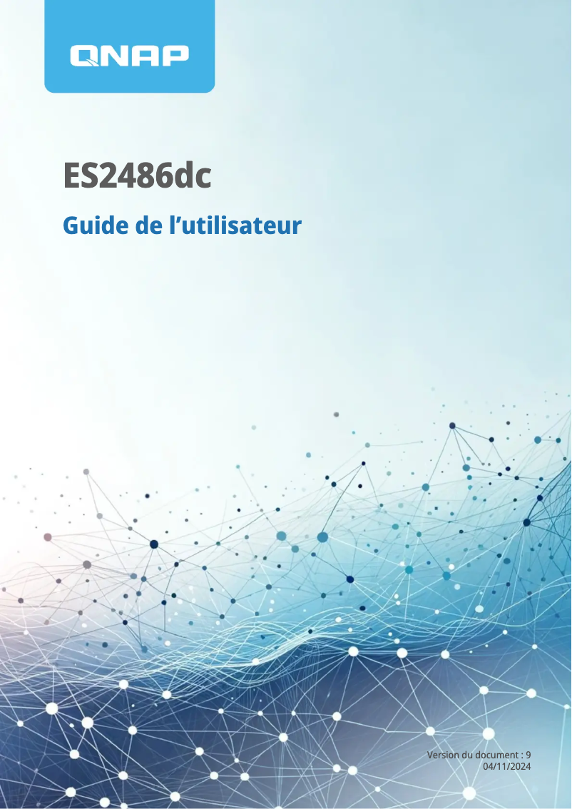 Page 1 de la notice Manuel utilisateur QNAP ES2486dc