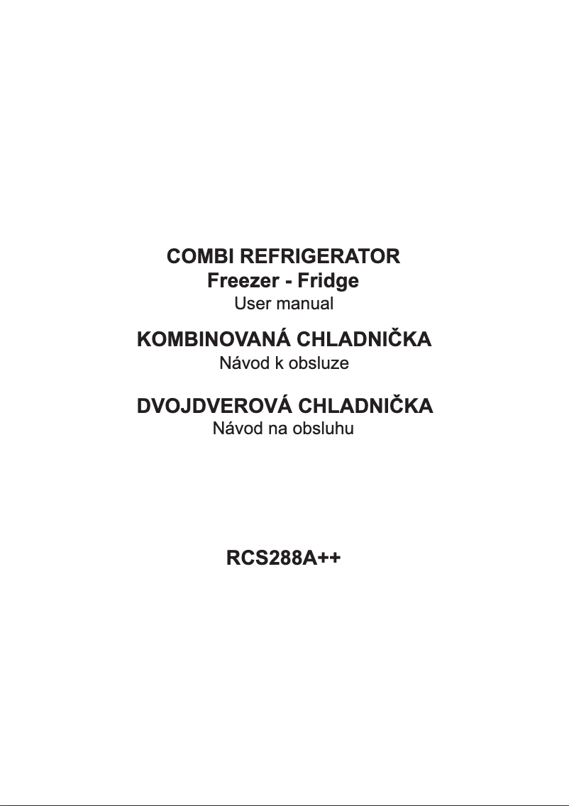 Page 1 de la notice Manuel utilisateur Romo RCS288A++