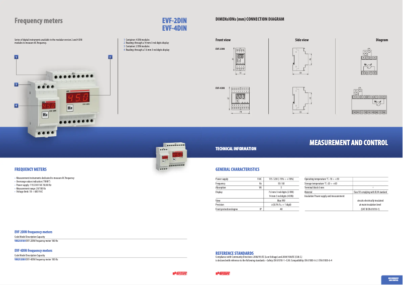 Page n°1 - Fiche technique Vemer EVF-2DIN