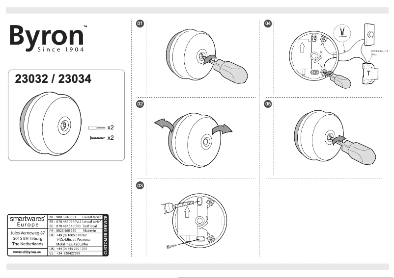 Page 1 de la notice Manuel utilisateur Byron DBW-23034