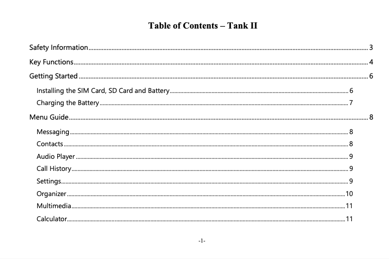 Page 1 de la notice Manuel utilisateur BLU Tank II