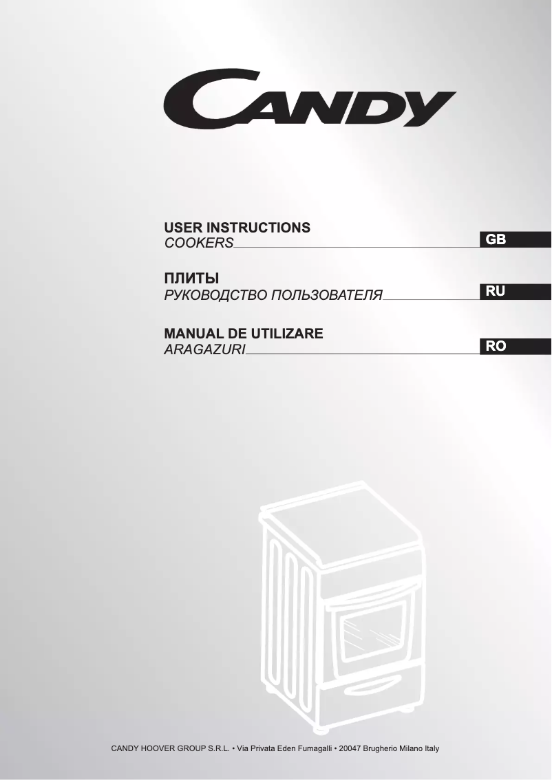 Page 1 de la notice Manuel utilisateur Candy CCG5101SS