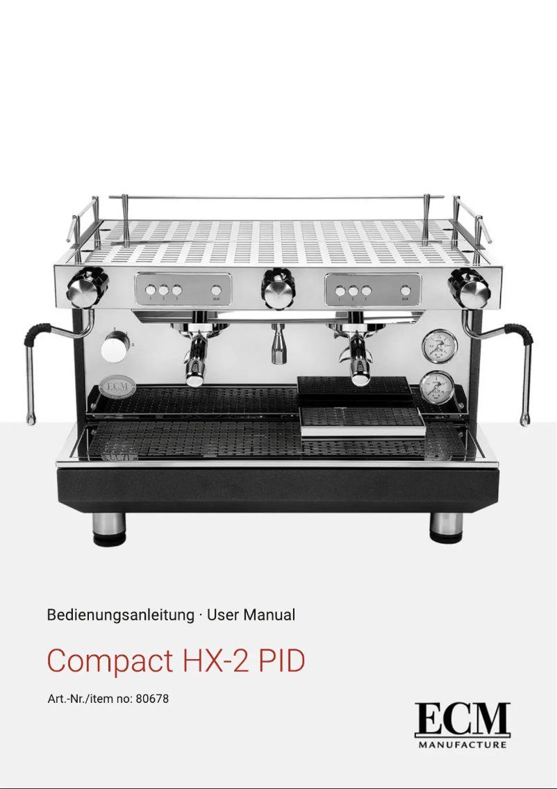 Page n°1 - Manuel utilisateur ECM Compact HX-2 PID