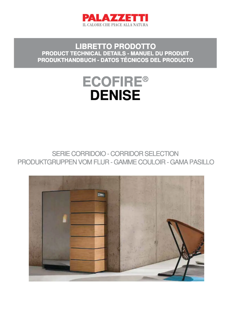 Page n°1 - Manuel utilisateur Palazzetti Ecofire Denise 7 air