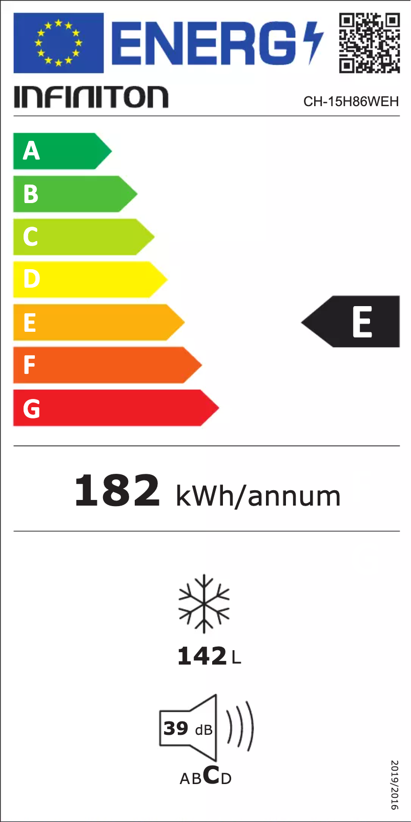 Page n°1 - Label énergétique Infiniton CH-15H86WEH