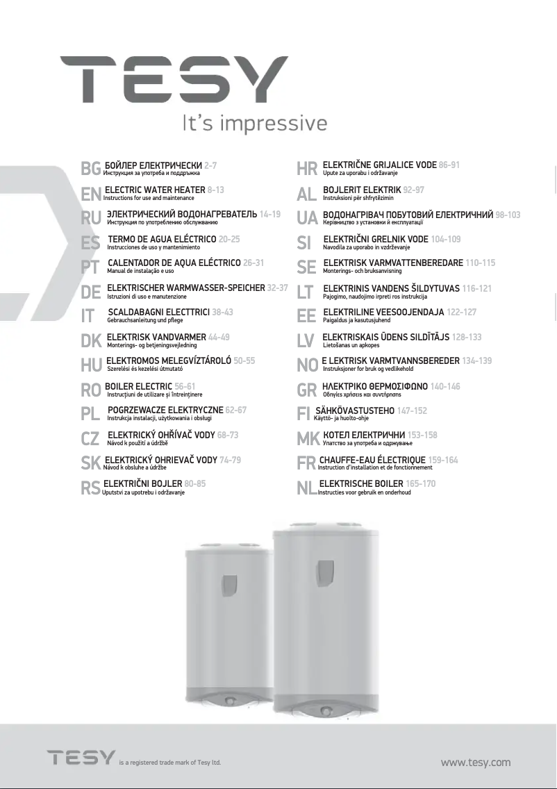 Page 1 de la notice Manuel utilisateur Tesy ModEco 100