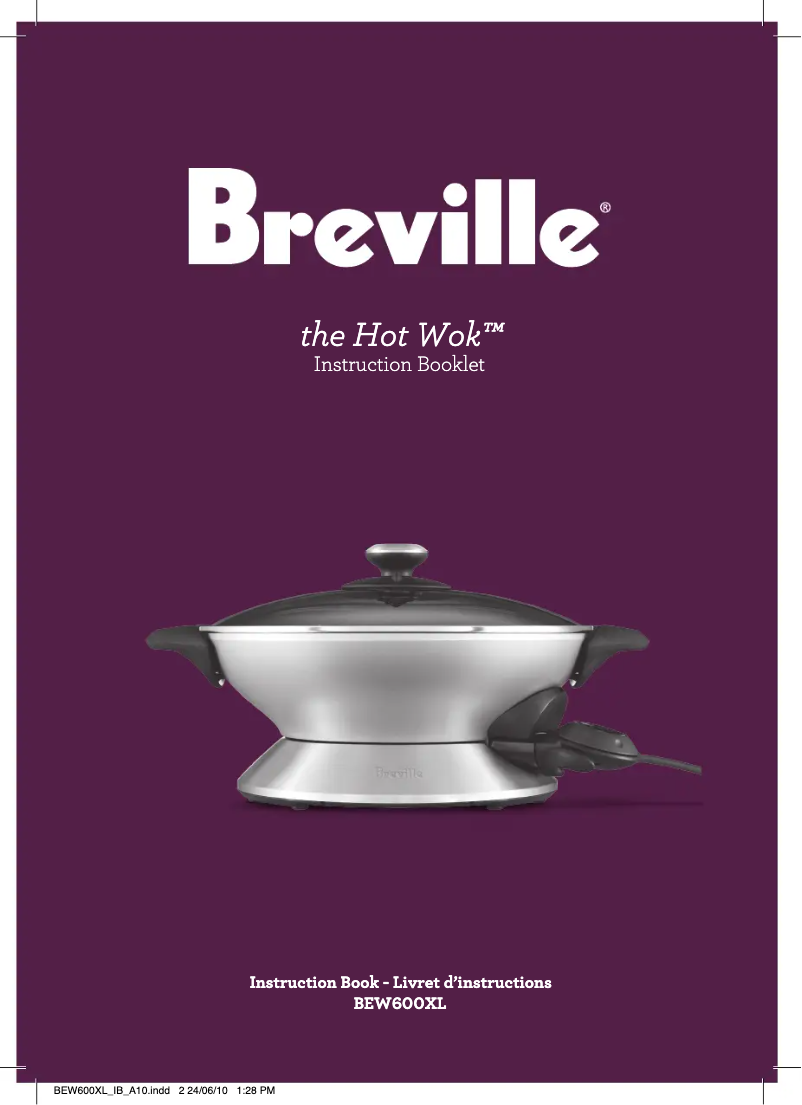 Page n°1 - Manuel utilisateur Breville Hot Wok BEW600XL