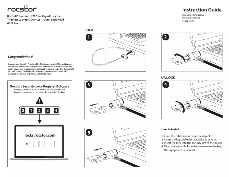 Página 1 del manual Manual de usuario Rocstor Rocbolt R20