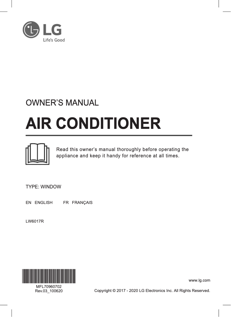 Página 1 del manual Manual de usuario LG LW6017R
