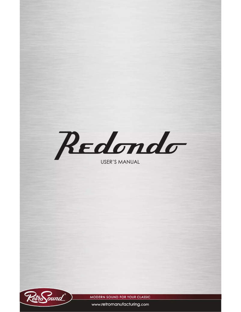 Page n°1 - Manuel utilisateur RetroSound Redondo RT