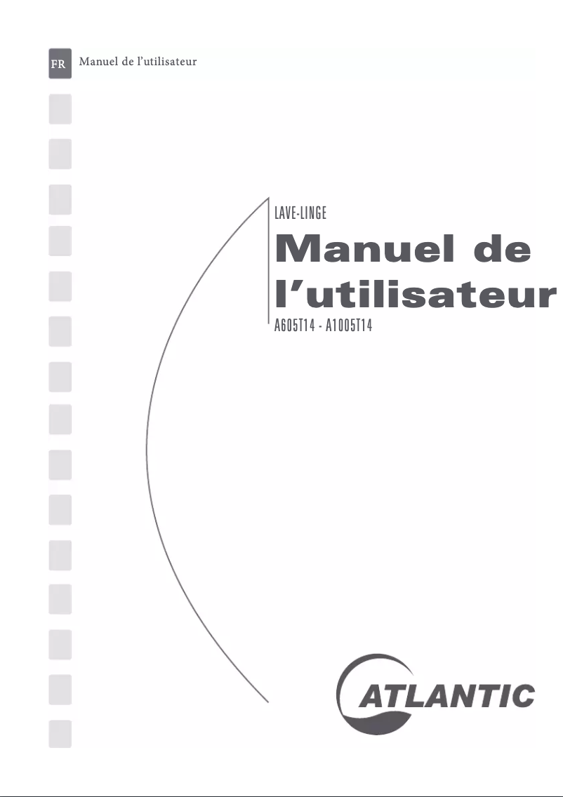 Page n°1 - Manuel utilisateur Atlantic A1005T14