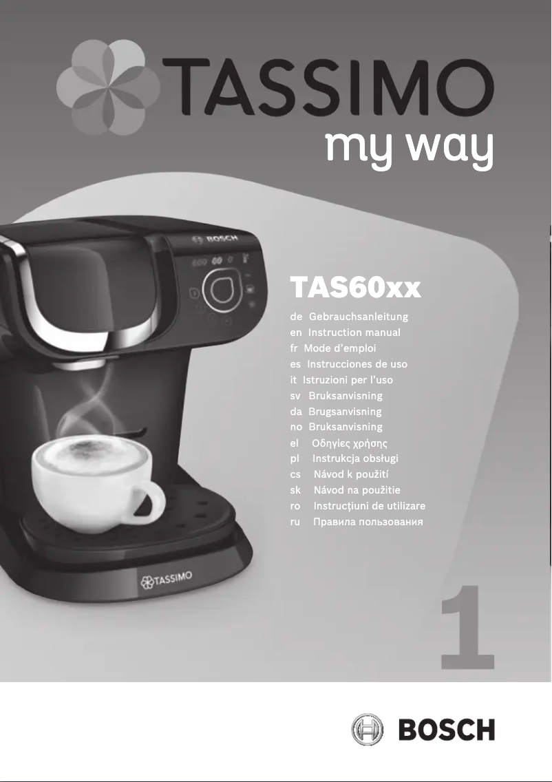 Image de la première page du manuel de l'appareil Tassimo TAS6002